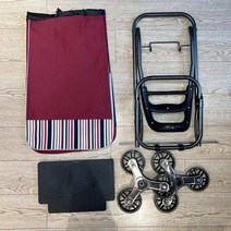 미니트레일러 미니카고트레일러 캠핑 트롤리 웨건 식료품 쇼핑 카트 계단 등반 접이식 수하물 트레일러, 한개옵션1, 01 maroon