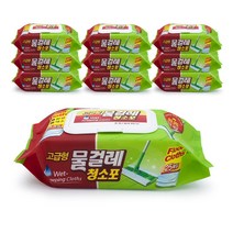 위생적인 물걸레 청소포 고급형 중형 캡형 25매, 10개