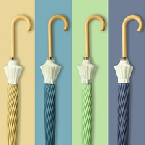 호쿠호니 튼튼한장우산 고급 예쁜 지팡이 남자 자동 무지 16살대