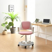 바이레스트 포이체어 초등학생의자 책상의자 어린이의자, 화이트바디, 그레이(페브릭) x 발받침