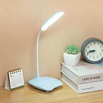 책상 led조명스탠드 시력보호 학생용 독서용 스탠드샤오미-휴대용 US 충전식 D 튜브 눈 보호 램프 터치 밝, 03 Blue