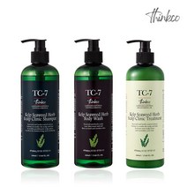 띵코 TC-7 다시마 허브 스칼프 클리닉 샴푸/헤어트리트먼트/바디워시 다시마추출물 500ml 3종세트, 씨위드 허브 스칼프 클리닉 샴푸, 씨위드 허브 바디워시, 씨위드 허브 바디워시