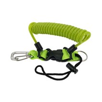 NC 스쿠버 다이빙 코일 랜야드 수중 안전 카메라 라이트 토치 클립 벨트 버클 스틸 링 없음 [미국 직배송], Without ​Steel Ring