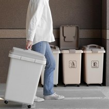 공장 야외 회사 대용량 원터치 쓰레기통 분리수거함 재활용쓰레기 학교, 1개, 솔보휴지통30L(아이보리4p)