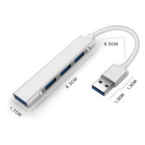 USB &Type-C타입 멀티 허브 4포트 USB 3.0 / 2.0 삼성 맥북 LG 태블릿, 은색