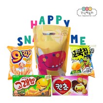[간식팩토리] 공룡 캐릭터 파우치 과자 선물세트 4종 스낵, 공룡파우치