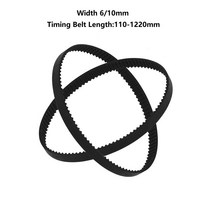 3D 프린터 벨트 폐쇄 루프 고무 GT2 타이밍 2GT-6 200mm 110/200/280/300/400 너비 6mm UM2 Ultimaker 슬라이더 용, 11 852mm