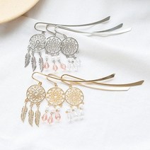 핸드메이드 큐트 드림캐쳐 책갈피, Gold_Leaf