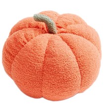 소파 쿠션 침실 선물을위한 휴대용 3D 시뮬레이션 호박 베개 봉제 베개, 중간, 주황색