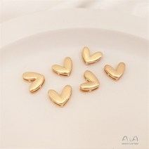 14K 골드 채워진 중공 곡선 심장 모양의 액세서리 diy 첫 번째 연결 귀걸이 매달려 장식품, 10PCS, 35 10.7x8.8mm