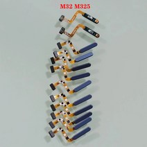 수리 삼성 호환 갤럭시 M32 M325 M326 용 오리지널 터치 ID 지문 센서 스캐너 홈 리턴 키 메뉴 버튼 플렉스 케이블, [03] M326 Sky Blue