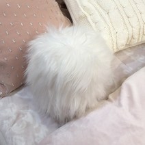 [이라운드몰]프랑프랑 폼폼 쿠션 화이트 17cm, 단품