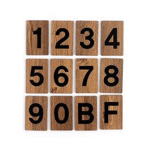 층수 표시용 우드문자 스티커_스탬프_라벨 층수표시문자, 5_1개