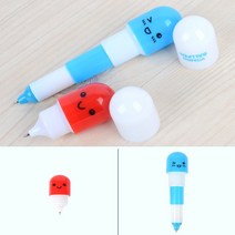 알약 디자인 미니 볼펜 홍보물 판촉물 병원 약국 사무 용품, 3단형