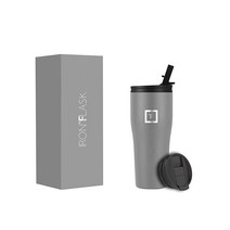 IRON °FLASK Rover 텀블러 59.1ml(2온스) - 946.7ml(32온스) 뚜껑 2개(빨대/플립) 진공 단열 스테인리스 스틸 병 현대적인 이중 벽 심플한 보온 여행, Graphite