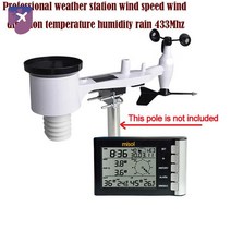 측정 무선 기상 가정용 습도 계측기 관측 온도 풍속계 풍향 우량계 타워크레인, 단일