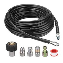 하수구 고압세척 노즐 호스 막힘 배관 분사기 분사노즐 하수관 청소 막힌 초고압 외벽 수도관, 인와이어(22페룰)15mm/30m 튜브세트