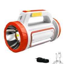 태양 USB 충전식 LED 탐조등 휴대용 손전등 후크 캠핑 텐트 홍수 빛 야외 방수 보조베터리 스포트라이트, 02 RED