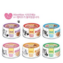 먀우먀우 토비키리 고양이 간식 캔 60g, 가다랑어포+참치, 1개