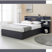 이케아 침대 프레임 수납 방 원목 슈퍼 싱글 퀸 킹 자취 평상 나무 낮은 높은 led, 그레이, 루리 조명 침대 - 슈퍼싱글