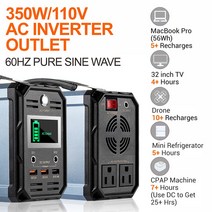 올인원 파워뱅크 캠핑 300W 태양 발전기 60000mAh 휴대용 전원 역 222Wh 100-240V AC/DC 12V QC USB 야외, 한개옵션0