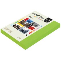 종이문화 프린트프로 칼라복사지 A5 80g No.10 후레쉬그린 250매, 250개