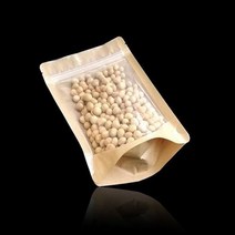 기타 바보사랑[니모키즈]앞투명 후면 크라프트 지퍼스탠드 봉투 25X33cm 200매, 쿠팡상품등록 25X33cm 밑면12cm_밑지6cm
