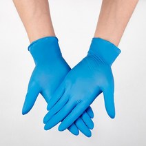 라텍스니트릴 장갑 블루 100pcs 식품 등급 방수 작업 안전 장갑 가정용 정비사장갑, 블루 100개, 사이즈 S