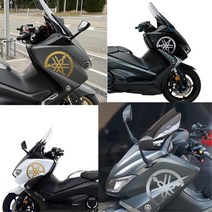 T-MAX 빅스쿠터 전용 데칼 야마하 반사 스티커 바이크데칼, 1개, 무광 실버