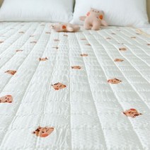 돗투돗 시원한 아기 쿨매트 동물친구들 신생아 침대 인견 쿨 패드 여름 이불, 인견쿨에어패드(150x200)-귀염돗람이