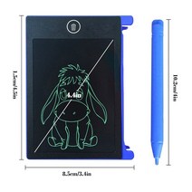 작은 크기 매직 드로잉 패드 LCD 태블릿 원 클릭 클리어 디지털 칠판 미니 전자 노트북 키즈 페인팅 완구, 03 Blue