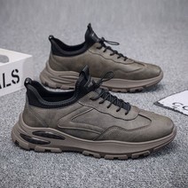 독일군스니커즈 남성 패션 가죽 통기성 레이스업 편안한 캐주얼 아웃도어 스니커즈 에어 쿠션 로우탑 스포츠 신발