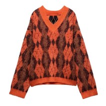 ZARA 다이아몬드 패턴 니트 스웨터 3859008