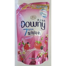 다우니 초고농축 핑크 섬유유연제 베리베리와 바닐라크림 리필, 1.6L, 6개