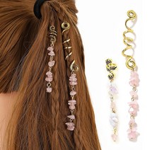 아프리카 꼬기 헤어 바레트 빈티지 나선형 머리띠 도구 액세서리 바이킹 에스닉 클립 드레드락, 16 AB-4