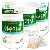 HACCP 여주 가루 국내산 여주분말100% 천연 인슐린 p-인슐린 국산 여주가루100% 통 300g + 슈퍼푸드.com 연자육 티백, 4세트, ( 통 300g + 1g )