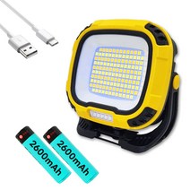 130W 컴팩트 사이즈 LED 충전식 투광기 카라비너 텐트 차박 캠핑 조명, 1세트