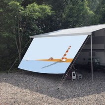 등대해변 감성 사이드월 카라반 사이드월 어닝 사이드월, 4.0M (심지6mm)