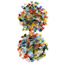 STK 600 조각 DIY 공예에 대 한 모듬 된 색 유리 모자이크 타일 Rhombus Triangle, 1개
