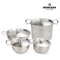 [몽카라] [파격구성] 띠에르 스텐 냄비&곰솥 4종 세트, 상세 설명 참조, 상세 설명 참조