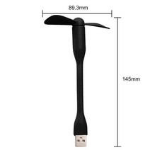 휴미니 USB 팬 유연 모바일 파워 뱅크/PC/노트북/노트북/충전기 여름 쿨러 가제트 저전력 구부림 브라켓, 02 Black USB Fan