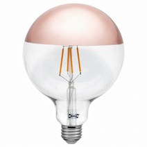 이케아 SILLBO 실보 LED 전구 E26 370 루멘 구형 거울상판 로제골드 125 mm 904.118.08 인테리어조명, 색상