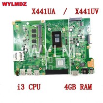 X441UA i3 CPU 4GB RAM 메인 보드 ASUS F441U URK 노트북 마더, 01 i3-6100CPU - 4G RAM