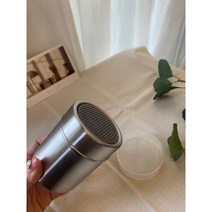 오리스타 스테인레스 토핑용 파우더통(대 250ml) 시나몬 초코파우더 슈가파우더통 양념통 조미료통 스텐양념통 180ml 250ml 소 대
