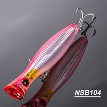 꼬마에기 메탈지그 Noeby-포퍼 낚시 루어 탑워터 플로팅 워블러 12cm43g 16cm78g 20cm154g GT 루어용 바닷물 인공 하드 미끼 113791, 120mm 43g, 104