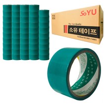 소유 청테이프 면테이프 보수용 녹색 48mm x 15M 24M 1BOX, 48mm*24M 녹색, 40개