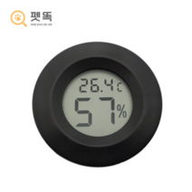 반려동물 하우스 케이지 디지털 원형 습도계 온도계 소동물 휴대용 온습도계 햄스터 친칠라, 1개