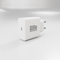 디에이치몰 루츠 65W GaN PD PPS 초고속충전기, 화이트, 케이블 미포함, 1개