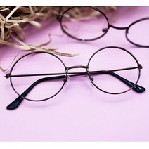 [풀리줄리] 브론즈 브라운 빈티지 스틸 메탈 렌즈없는 패션 안경