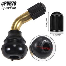 타이어 밸브 스템 PVR70 PVR60 PVR50 PVR40 벤트 45 도 앵글 황동 스냅인 고무 베이스 스쿠터 바이크 오토바이 용 1 쌍, [04] 1 Pair PVR70